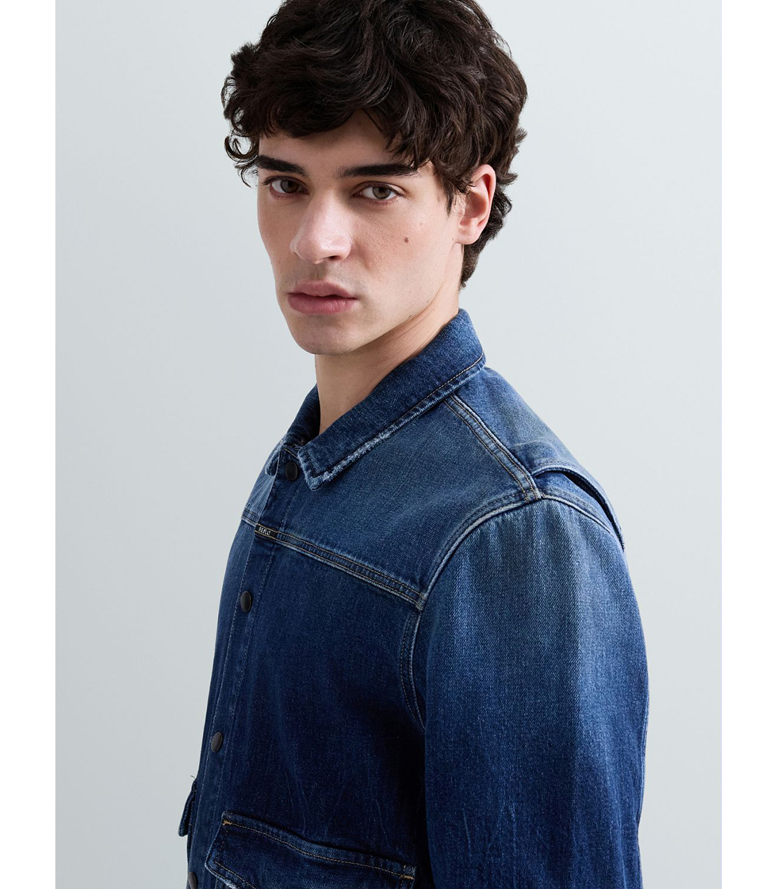 FC BAYERN着用 ヴィンテージ風 デニムジャケット 詳細画像 ダークブルー 5